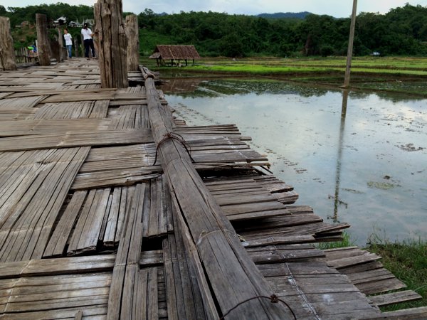 The Sutongpe Bridge bamboo weave.