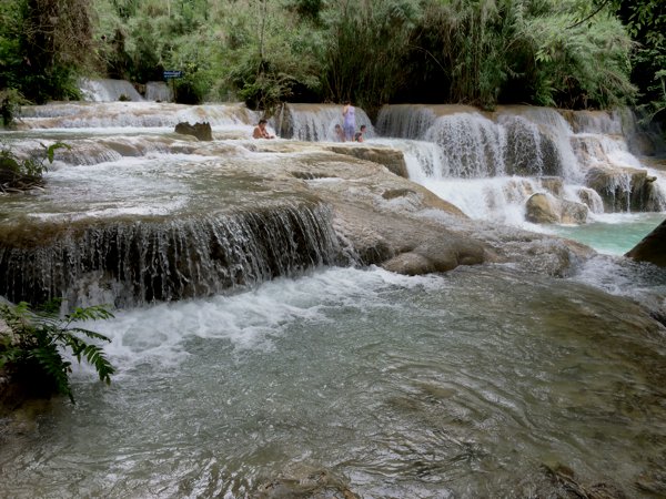 Another view of Kuang Si falls.