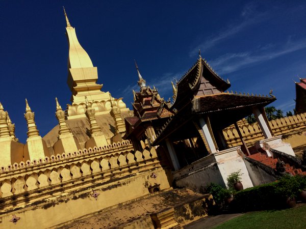 Pha That Luang (Great Sacred Stupa) is supposedly the most important national monument in Laos. It is a symbol of Buddhism and Lao's sovereignty. I see this on every 50,000kip bill.