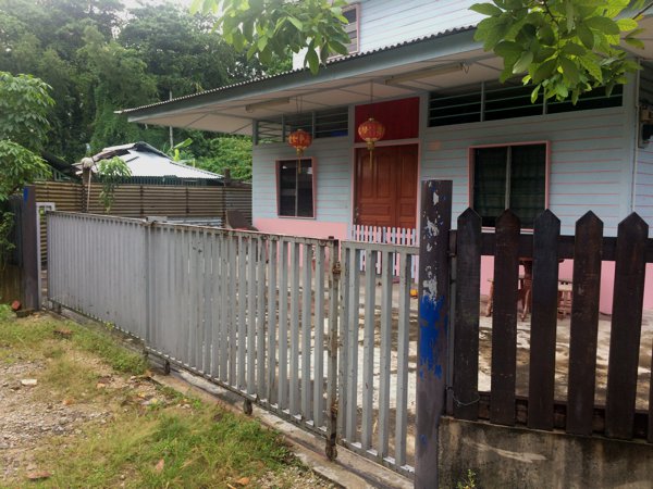 One of the more modern houses in Kampong Lorong Buangkok.