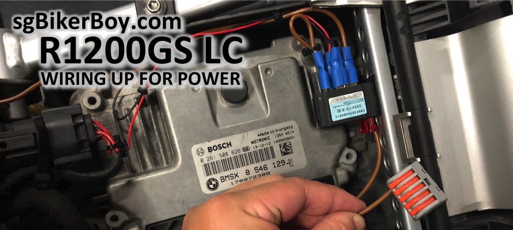 Wiring up for power on the BMW R1200GS LC
